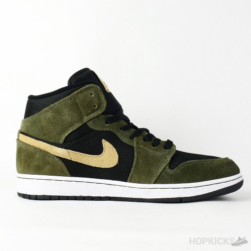Air Jordan 1 Mid Military Olive (Premium Batch)